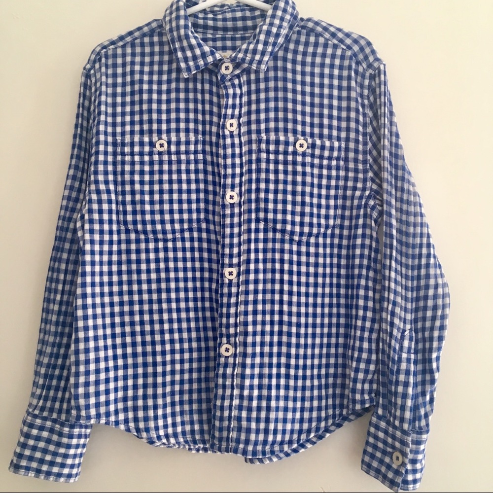 4T Tucker + Tate blue collared long sleeve shirt